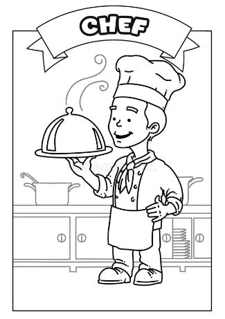 Bé mơ làm đầu bếp? Tô màu nghề này ngay nào!