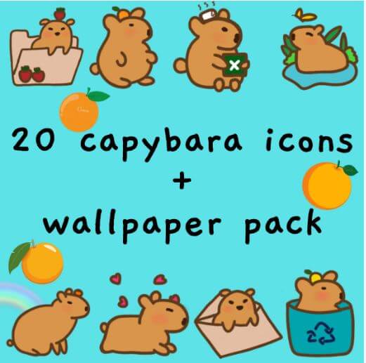 Hình nền Capybara dễ thương cho bạn