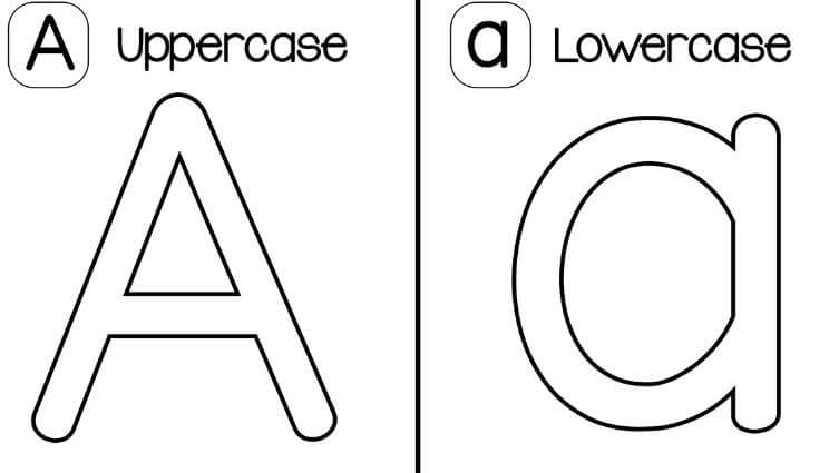 Tranh tô màu chữ A và a
