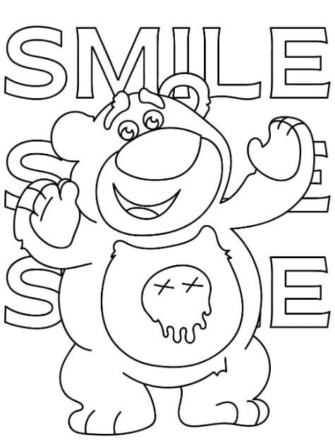 Sáng tạo với tranh tô màu lotso smile