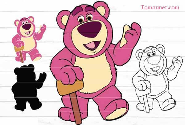 Tải 866+ Tranh tô màu gấu dâu Lotso cute cho bé