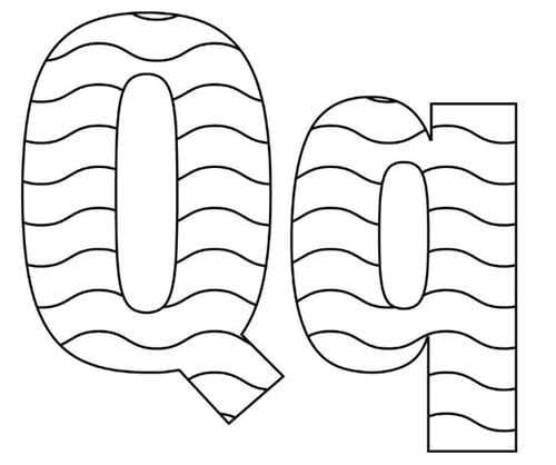 Phát triển kỹ năng với tranh tô màu chữ Q cho bé