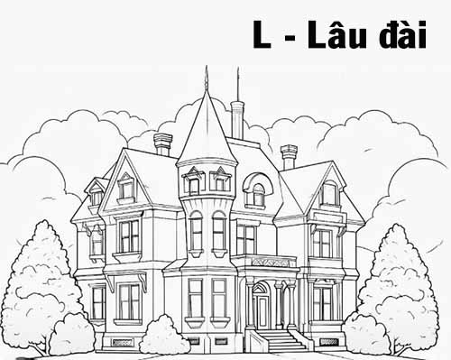 Bé học chữ L dễ dàng với với Lâu đài