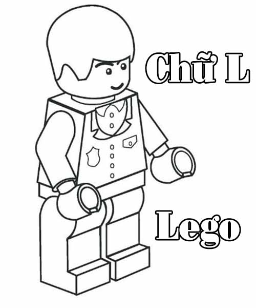 Tô màu chữ L cùng Lego