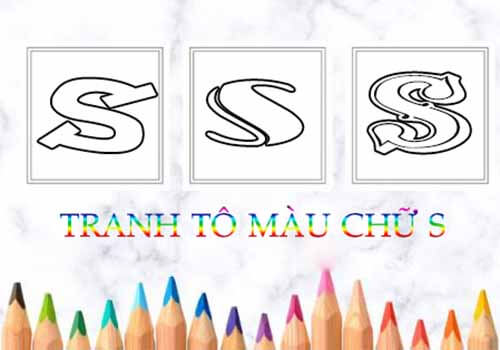 Tranh tô màu chữ S