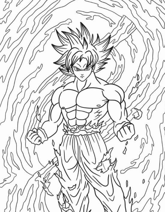 Huyền thoại Goku qua sự khéo léo với màu sắc của bạn