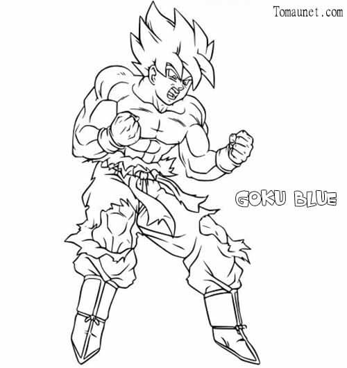 Tải ngay tranh tô màu Goku bản năng vô cực miễn phí