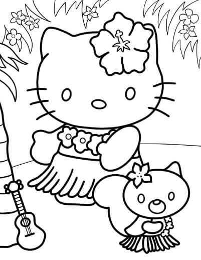 Tranh tô màu Hello Kitty là chủ đề nhiều bạn yêu thích