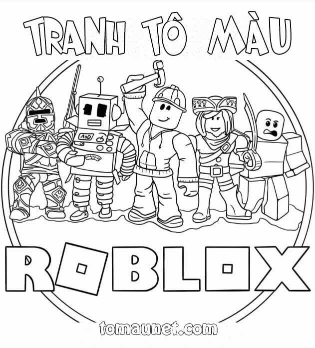 Tổng Hợp 333+ Tranh tô màu Roblox đẹp, đầy màu sắc