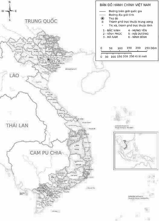 Tô màu Việt Nam theo các tỉnh nhé