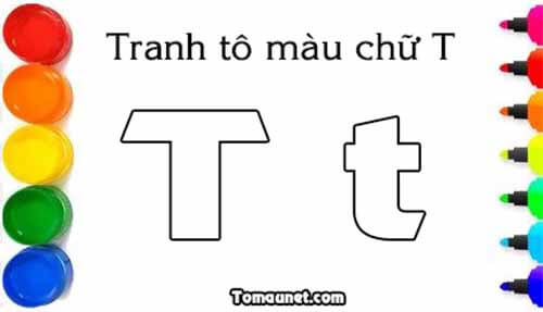 Tranh tô màu chữ T: giúp bé yêu học chữ cái