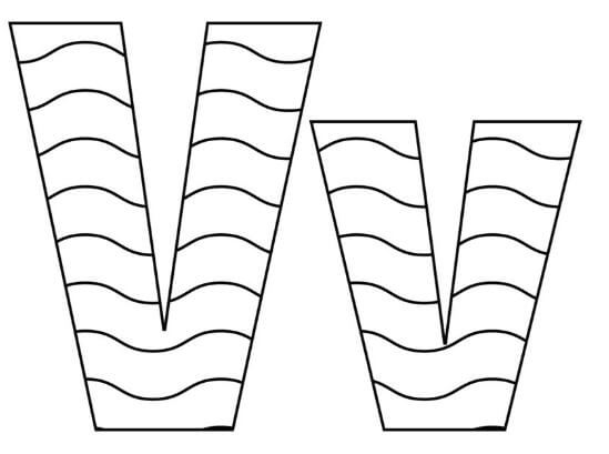 Bé Học Chữ V Qua Bộ Sưu Tập Tranh Tô Màu 
