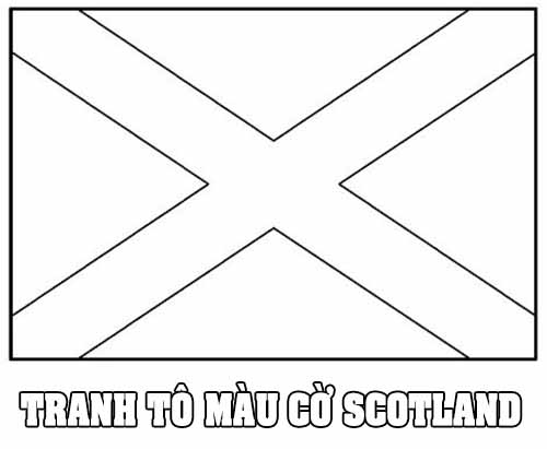 Hình tô màu cờ Scotland cho bé