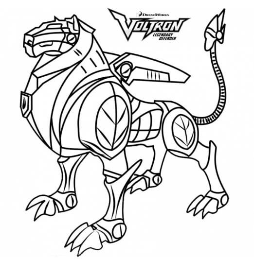 Tô màu chú Lion trong Voltron