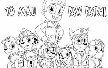 Hình ảnh tranh tô màu Paw Patrol