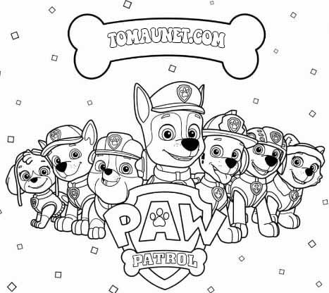 Sáng tạo màu sắc với tranh tô màu Paw Patrol