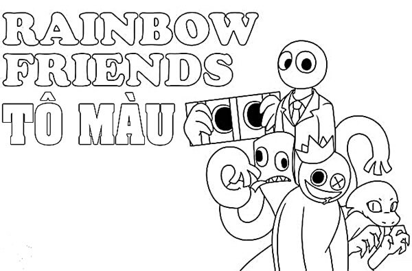 Khám phá sắc màu độc đáo cùng tranh tô màu rainbow friends 1&2