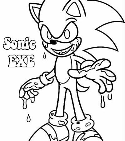 Tranh tô màu Sonic Exe ướt át