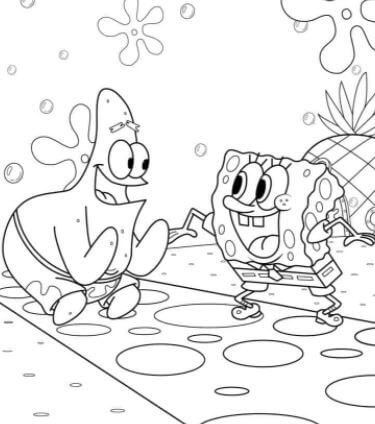 Tranh tô màu SpongeBob cải thiện kỹ năng tô màu cho bé