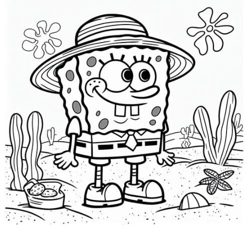 Bộ sưu tập tranh tô màu SpongeBob mới nhất 2024