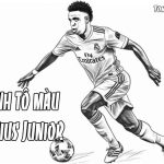 Bộ tranh tô màu Vinicius Junior dành cho fan bóng đá