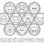 Bộ tranh tô màu Tsum Tsum của Disney dành cho bé