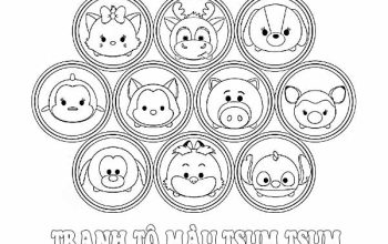 Bộ tranh tô màu Tsum Tsum của Disney dành cho bé