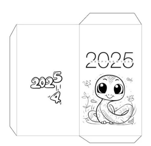 Bộ tranh tô màu lì xì Tết đẹp, ý nghĩa năm 2025 47 Tổng hợp mẫu tranh tô màu lì xì Tết để gấp 2025