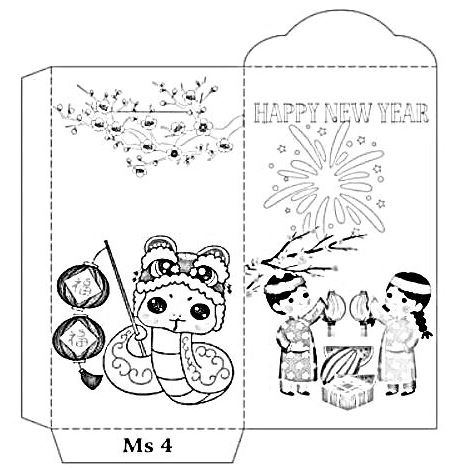 Bộ tranh tô màu lì xì Tết đẹp, ý nghĩa năm 2025 54 Làm đẹp ngày Tết với bộ tranh tô màu lì xì độc đáo
