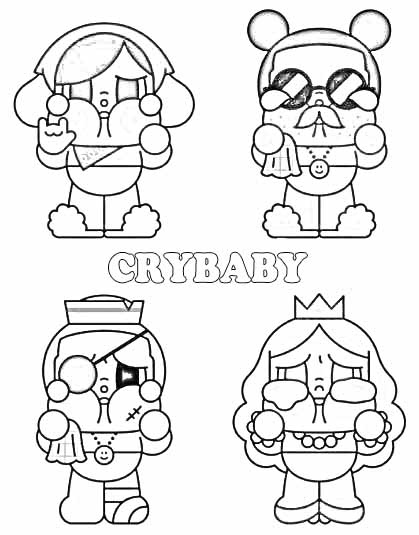 Trên 40 mẫu tranh tô màu Crybaby đẹp 33 Tô màu crybaby: sự kết hợp hoàn hảo giữa nghệ thuật và thư giãn