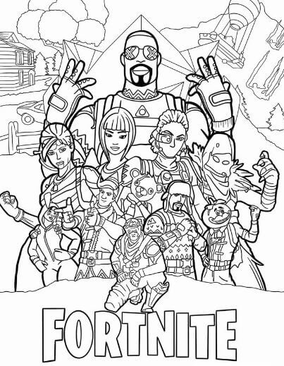 Sáng tạo cùng tranh tô màu Fortnite cực ngầu 2025 46 Nhân vật Fortnite siêu đáng yêu qua tranh tô màu