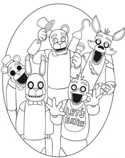 80+ Tranh tô màu Freddy chú gấu bí ẩn kinh dị 48 Tranh tô màu Freddy và bạn bè: Khám phá thế giới FNAF đầy màu sắc!