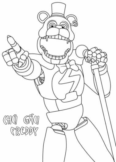 80+ Tranh tô màu Freddy chú gấu bí ẩn kinh dị 34 Tô màu Freddy: Phiêu lưu kỳ thú trong Five Nights at Freddy's!