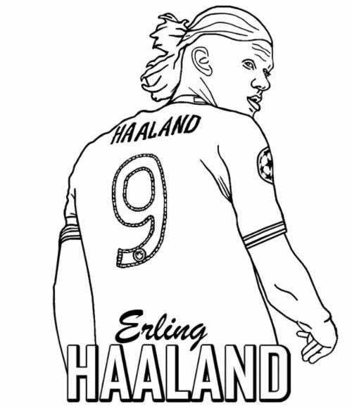 Tổng hợp 150+ tranh tô màu Erling Haaland 36 Tranh tô màu Erling Haaland chuyên gia săn bàn