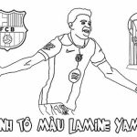 Tranh tô màu Lamine Yamal đang ăn mừng