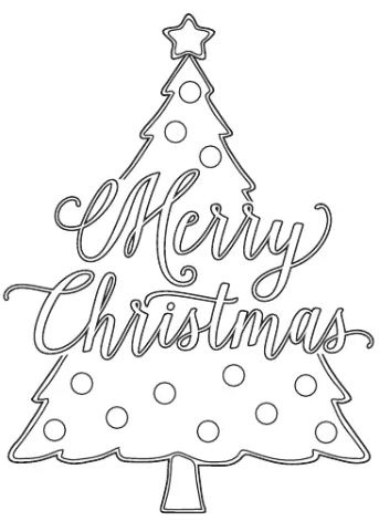 Bộ tranh tô màu chữ Merry Christmas đẹp lung linh 2025 53 Cả nhà cùng nhau tô màu chữ Merry Christmas đón Giáng Sinh rộn ràng