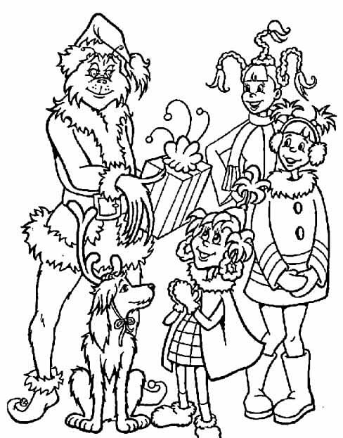 Tranh tô màu Grinch cho cả nhà cùng sáng tạo