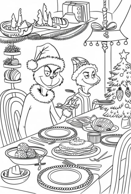 Grinch - Người bạn mới của gia đình bạn qua tranh tô màu!