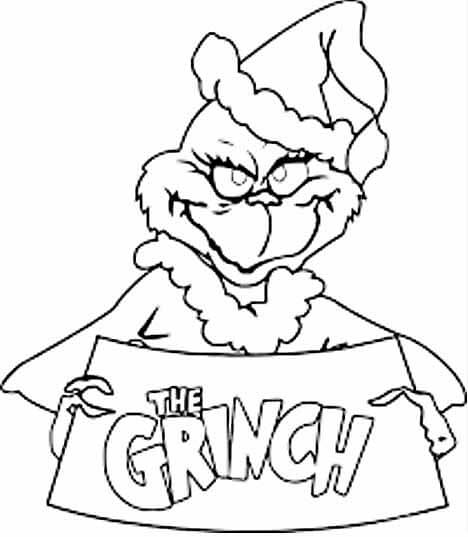 Giáng sinh vui nhộn cùng tranh tô màu Grinch cho bé tập tô màu