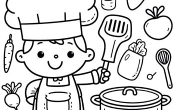 Khám phá tài nghệ đầu bếp qua tranh tô màu độc đáo